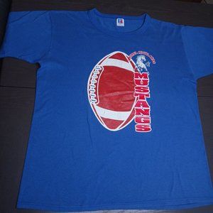 Vintage Russell Athletic Laurel Highlands Mustangs Football T Shirt. 80s Size L